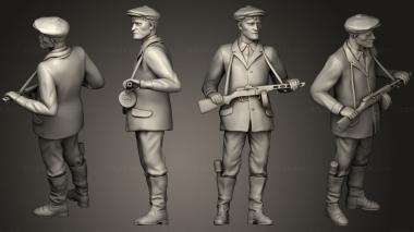 Military figurines partisans4 3d model